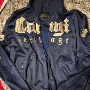 COOGI Men's Heritage Navy and Gold Bomber Jacket